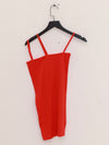 BASERANGE Ribbed Cotton Needle Tank Top TONI and TOTV Collection Made in Portugal BAS-TONI-RB-SU25-MY RED